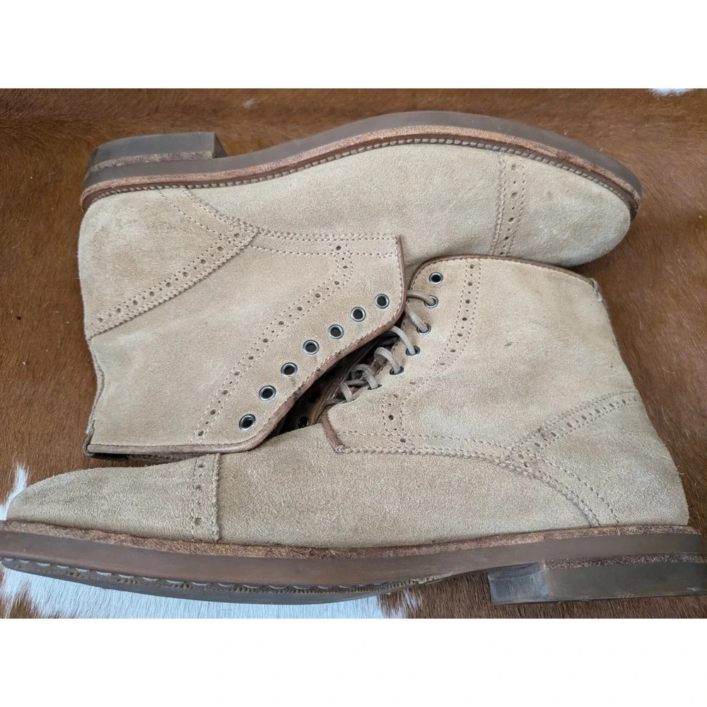 Aquatalia Carter Men's Weatherproof Suede Boots Sz 9M Brown, Italy $595!